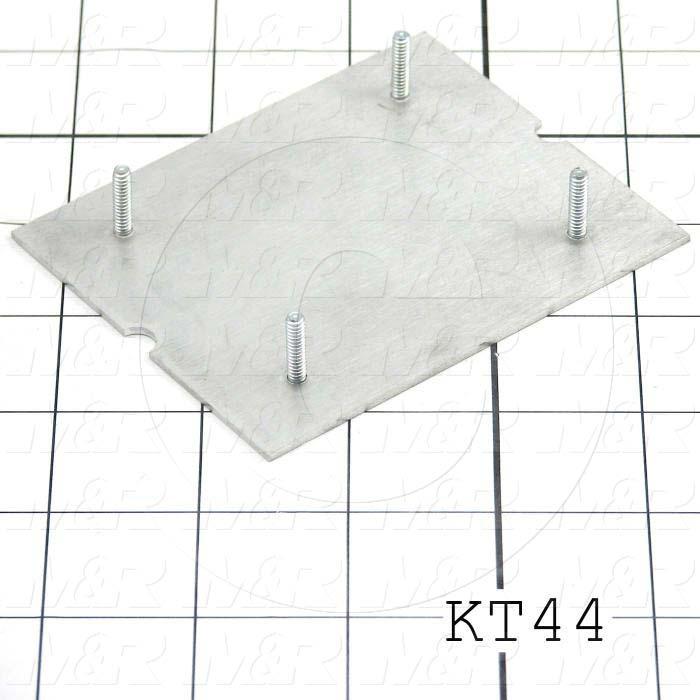 Fabricated Parts, Keypad Base, 3.72 in. Length, 3.00 in. Width, 0.063 in. Thickness