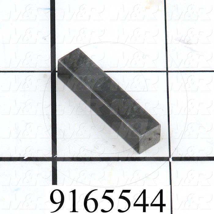 Fabricated Parts, Keystock, 1.13 in. Length, 0.24 in. Width, 0.24 in. Height