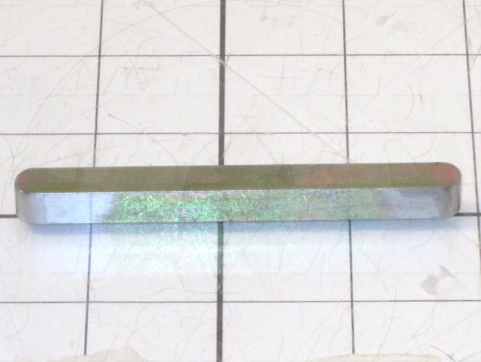 Fabricated Parts, Keystock, 2.50 in. Length, 0.24 in. Width, 0.24 in. Height