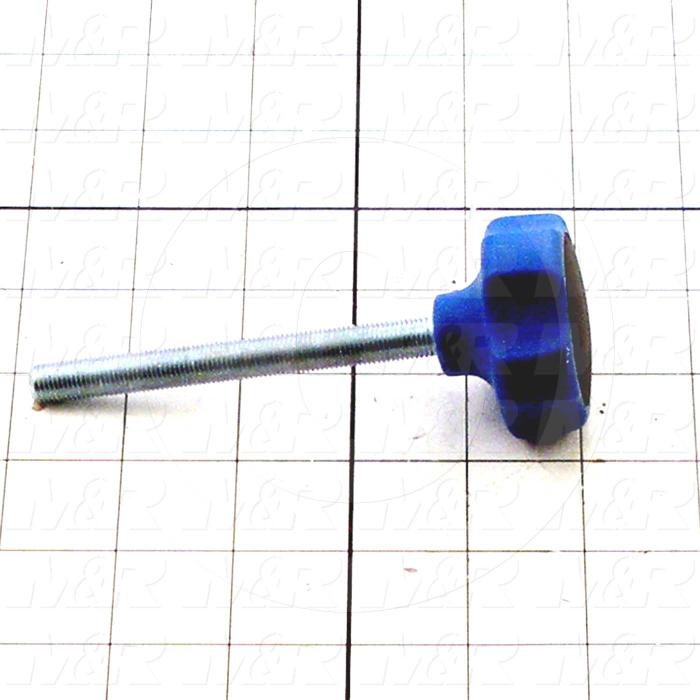 Fabricated Parts, Knob, 1.00 in. Height, 2.00 in. Diameter, 3/8-24 Thread Size