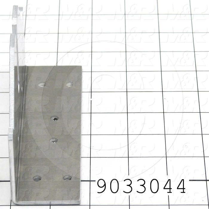 Fabricated Parts, Lamp Adjustment Bracket, 6.13 in. Length, 3.44 in. Width, 1.75 in. Height, 1/8 in. Thickness
