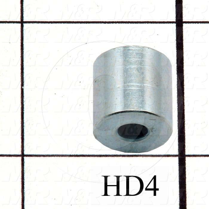 Fabricated Parts, Lamp Holder Spacer, 0.50 in. Length, 0.50 in. Diameter