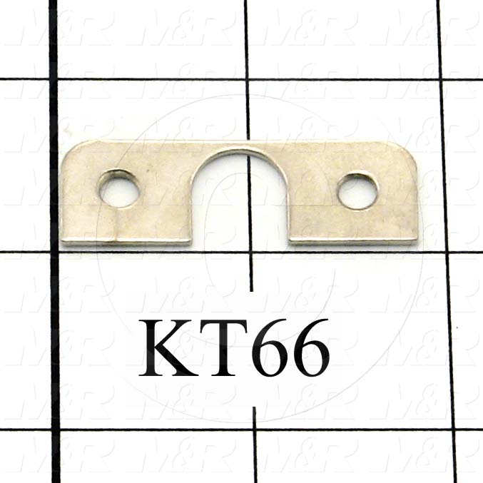 Fabricated Parts, Lamp Holder Spacer, 1.88 in. Length, 0.63 in. Width, 16 GA Thickness, OC50001 Nickel Plating Finish