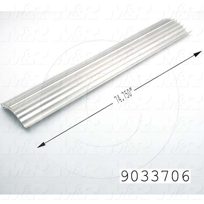 Fabricated Parts, Lamp Reflector, 74.75 in. Length, Use In Vitran V72 Series