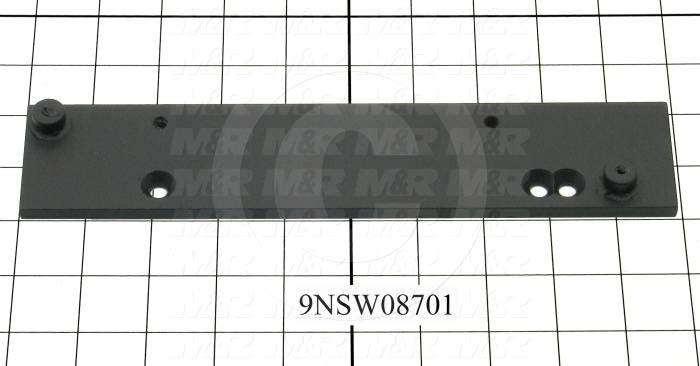 Fabricated Parts, Latch Bracket, Right, 9.88 in. Length, 2.00 in. Width, 0.25 in. Height