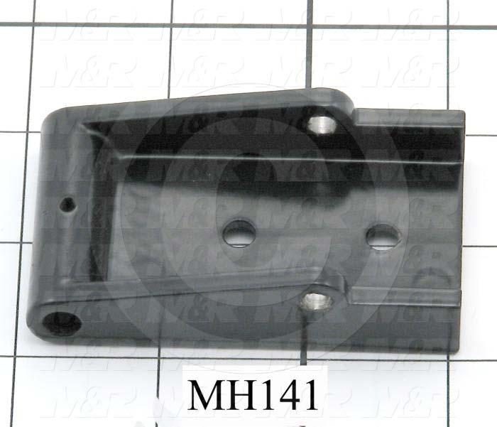 Fabricated Parts, Latch Male Pivot, 3.00 in. Length, 1.75 in. Width, 0.75 in. Thickness, Black Finish