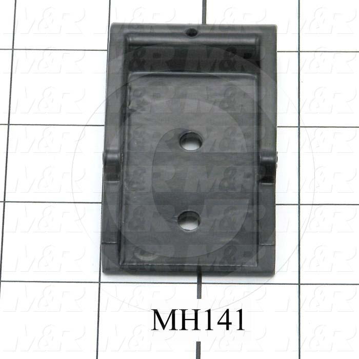 Fabricated Parts, Latch Male Pivot, 3.00 in. Length, 1.75 in. Width, 0.75 in. Thickness, Black Finish