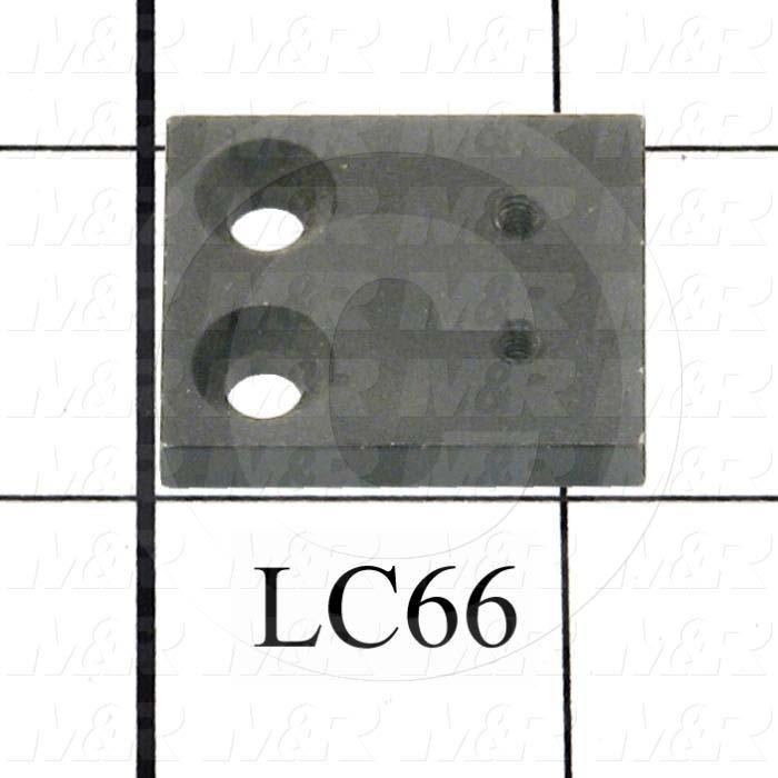 Fabricated Parts, Latch Mount, 1.22 in. Length, 1.00 in. Width, 0.188 in. Thickness, Black Finish