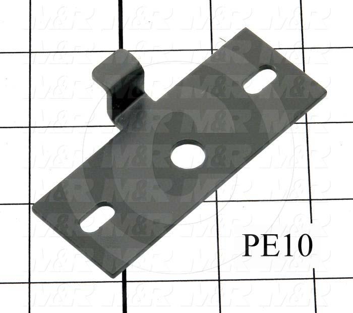 Fabricated Parts, Latch Strike, 3.31 in. Length, 1.25 in. Width, 1.89 in. Height, Black Finish