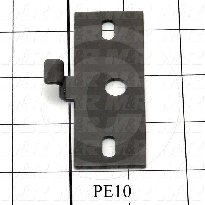 Fabricated Parts, Latch Strike, 3.31 in. Length, 1.25 in. Width, 1.89 in. Height, Black Finish