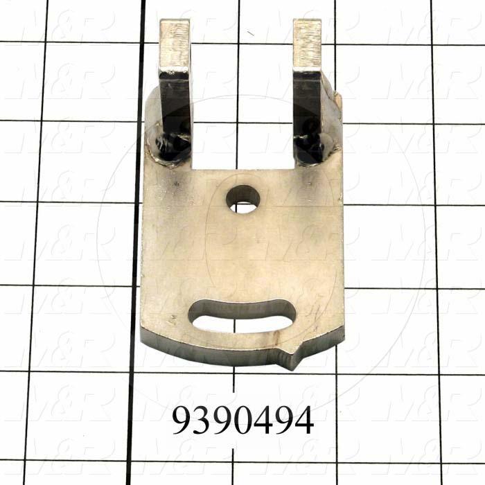 Fabricated Parts, Left Holder Bracket, 2.00 in. Length, 1.56 in. Width, 3.10 in. Height, OC50001 Nickel Plating Finish