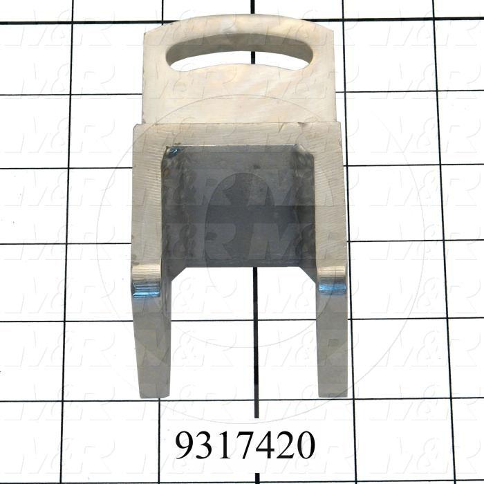 Fabricated Parts, Left Holder Machined, 3.50 in. Length, 2.00 in. Width, 2.25 in. Height