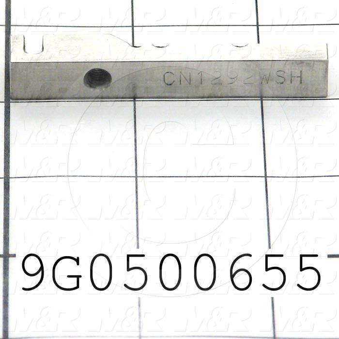 Fabricated Parts, Left Knife Holder, 2.50 in. Length, 0.38 in. Width, 0.38 in. Height, Bag Wicktt & Knife Assembly