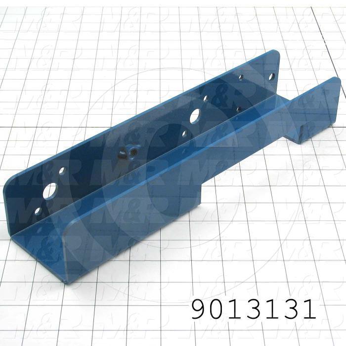 Fabricated Parts, Left Side Screen Holder Air Lock, 13.75 in. Length, 3.25 in. Width, 2.38 in. Height, Painted Blue Finish