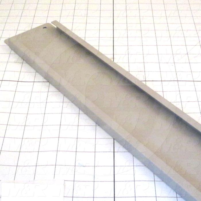 Fabricated Parts, Leg, Back Brace 38.12"L, 38.12 in. Length, 6.00 in. Width, 0.70 in. Height, 16 GA Thickness, Warm Gray #3 Finish