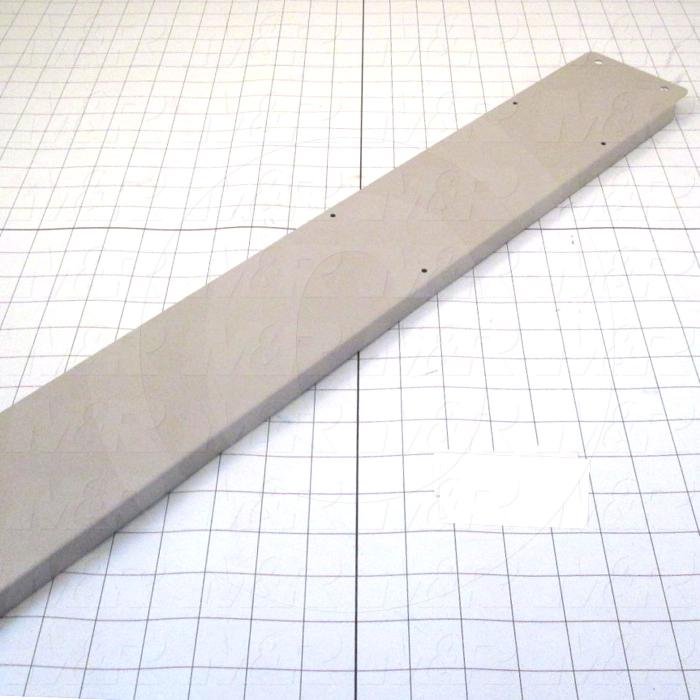 Fabricated Parts, Leg, Back Brace 38.12"L, 38.12 in. Length, 6.00 in. Width, 0.70 in. Height, 16 GA Thickness, Warm Gray #3 Finish