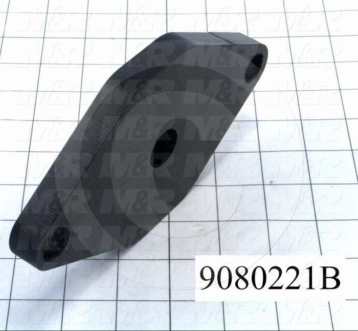 Fabricated Parts, Leveling Bolt Base, 6.26 in. Length, 4.25 in. Width, 0.63 in. Height