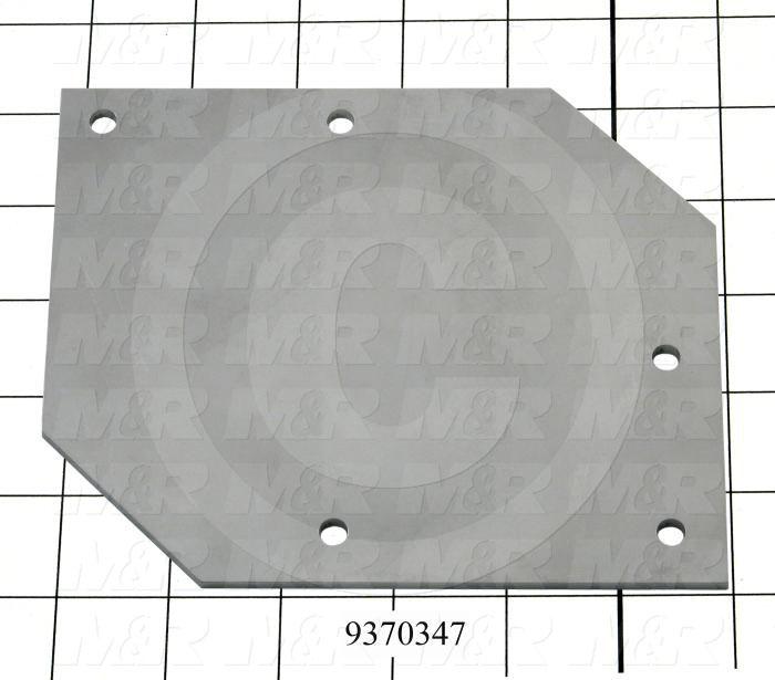 Fabricated Parts, Lever Cylinder Bracket, 6.17 in. Length, 5.13 in. Width, 10 GA Thickness