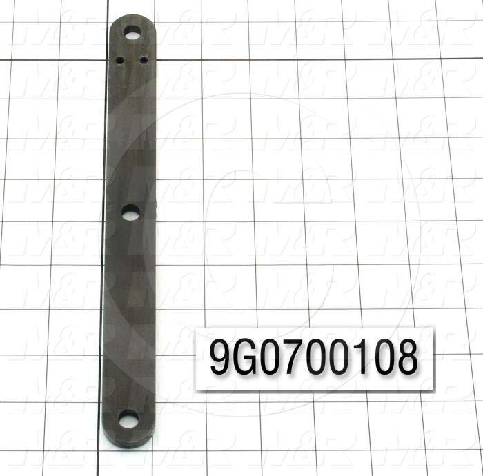 Fabricated Parts, Lifter Arm, 10.00 in. Length, 1.00 in. Width, 1/4 in. Thickness, Black Oxided Finish
