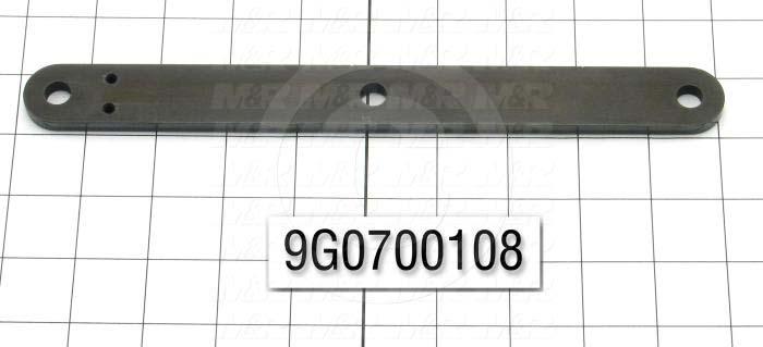 Fabricated Parts, Lifter Arm, 10.00 in. Length, 1.00 in. Width, 1/4 in. Thickness, Black Oxided Finish