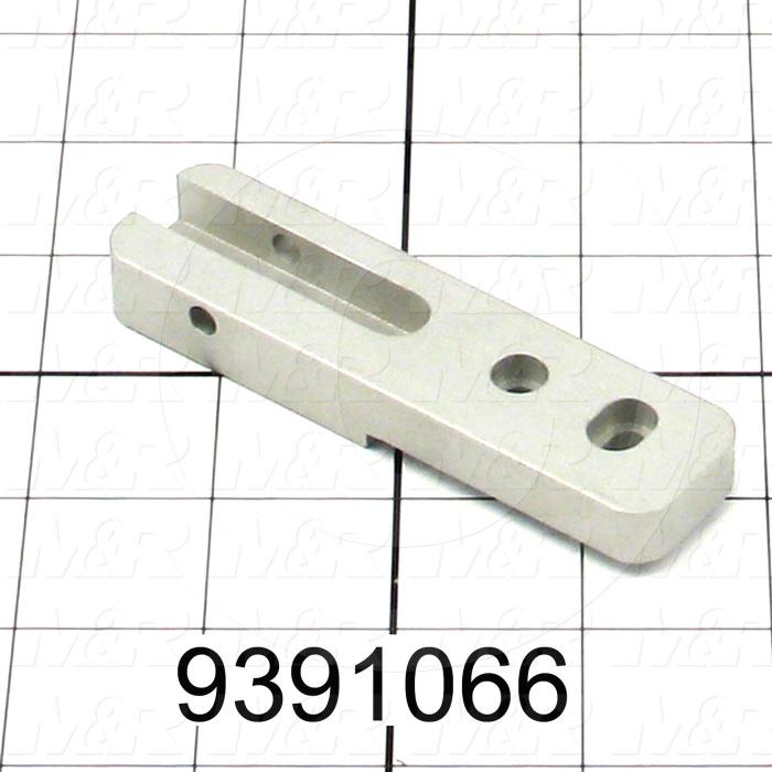 Fabricated Parts, Locator Pivot Base - Center, 3.80 in. Length, 1.00 in. Width, 0.50 in. Height, Clear Anodized Finish