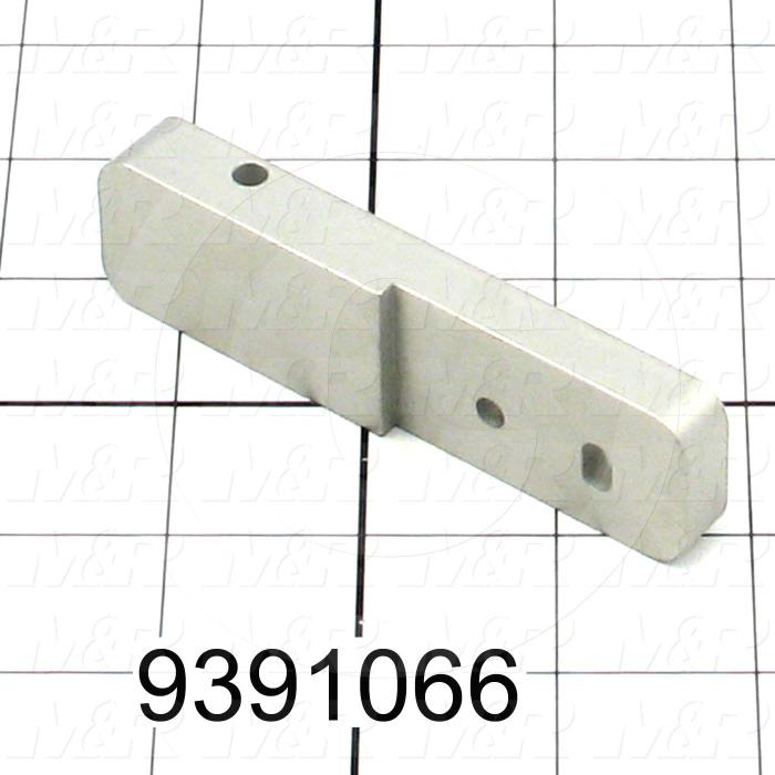 Fabricated Parts, Locator Pivot Base - Center, 3.80 in. Length, 1.00 in. Width, 0.50 in. Height, Clear Anodized Finish