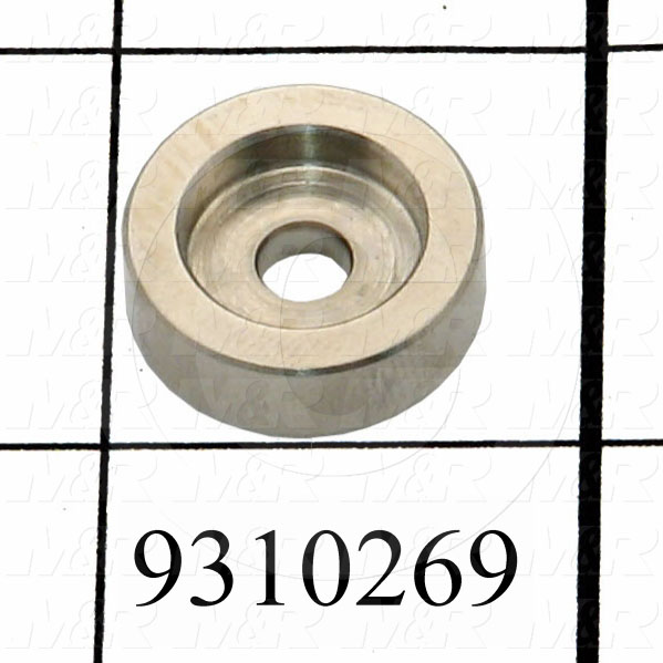 Fabricated Parts, Lock Clamp Foot, 0.75 in. Diameter, 0.23 in. Thickness