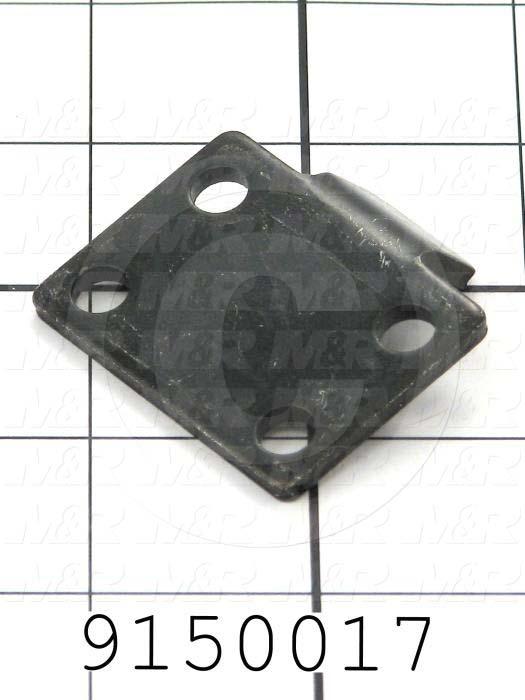 Fabricated Parts, Lock Clamp Spacer Plate, 1.66 in. Length, 1.75 in. Width, 0.49 in. Diameter