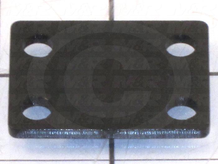 Fabricated Parts, Lock Clamp Spacer Plate, 1.75 in. Length, 1.31 in. Width, 11 GA Thickness