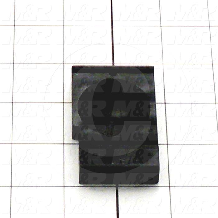 Fabricated Parts, Lower Bearing Right Bracket, 2.50 in. Length, 1.63 in. Width, 0.50 in. Height, Black Anodizing Finish