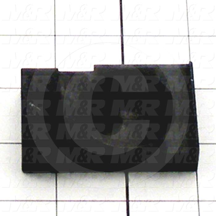 Fabricated Parts, Lower Bearing Right Bracket, 2.50 in. Length, 1.63 in. Width, 0.50 in. Height, Black Anodizing Finish