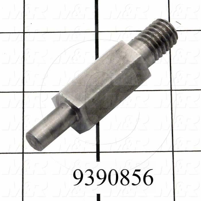 Fabricated Parts, Lower Bearing Shaft, 2.60 in. Length, 0.72 in. Width, 0.31 in. Diameter, 7/16-14 Thread Size