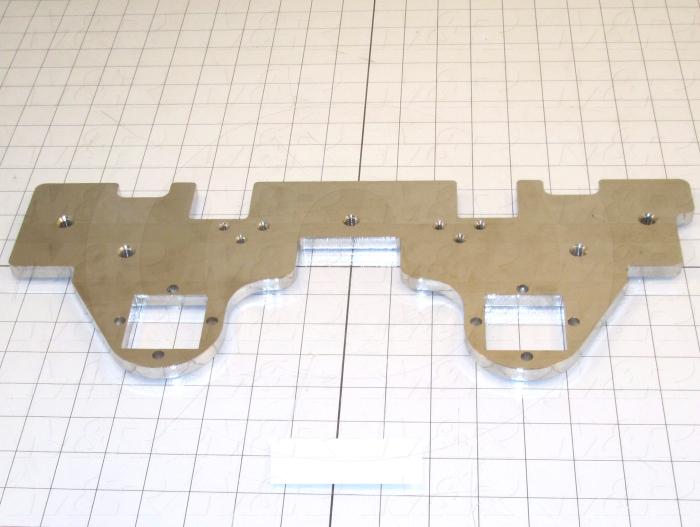 Fabricated Parts, Micro Bottom Plate 6.56x 16.88, 16.89 in. Length, 6.69 in. Width, 3/8 in. Thickness, Nickel Finish