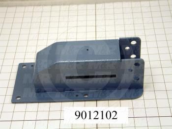 Fabricated Parts, Micro Mounting Bracket, 11.31 in. Length, 5.19 in. Width, 3.25 in. Height, Painted Blue Finish