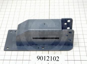 Fabricated Parts, Micro Mounting Bracket, 11.31 in. Length, 5.19 in. Width, 3.25 in. Height, Painted Blue Finish