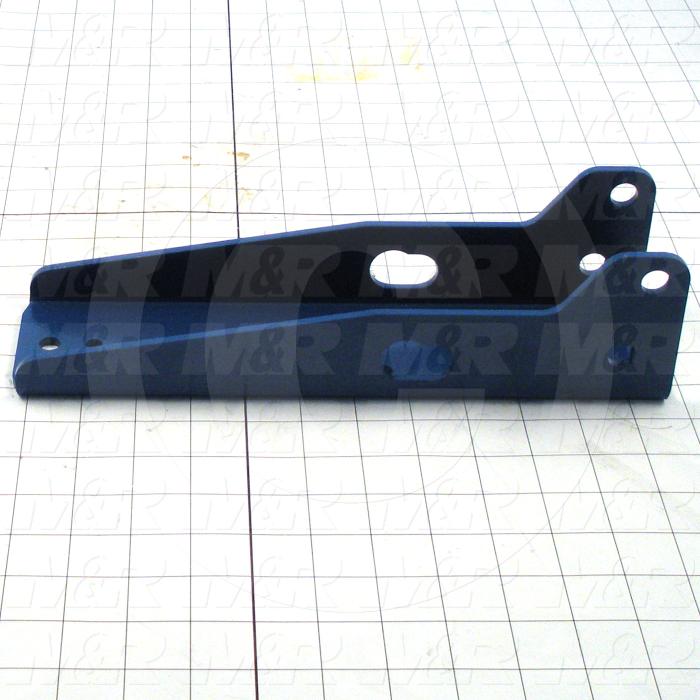 Fabricated Parts, Micro Mounting Bracket 12", 12.00 in. Length, 3.13 in. Width, 3.25 in. Height, 0.18 in. Thickness, Painted Blue Finish