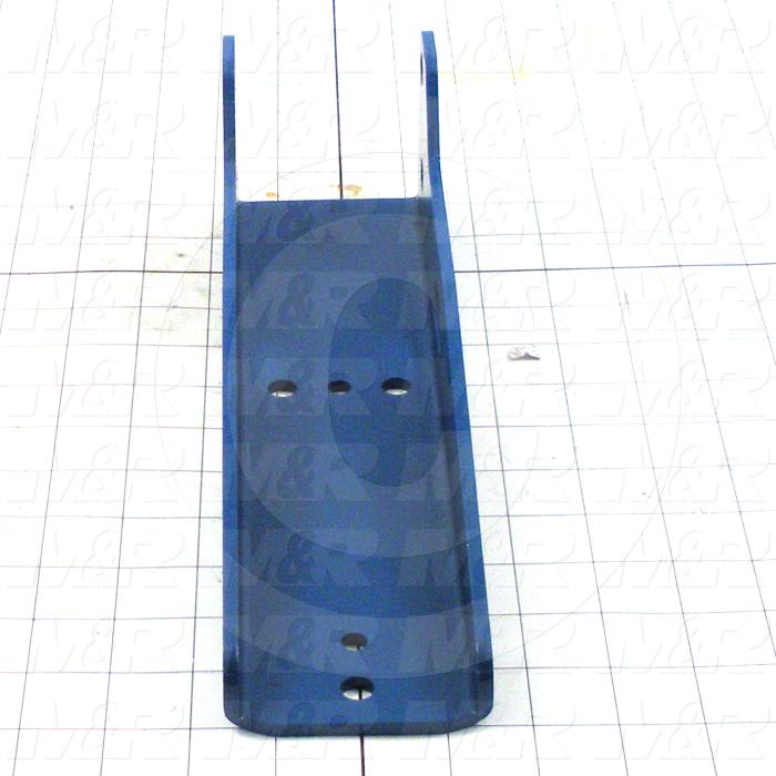 Fabricated Parts, Micro Mounting Bracket 12", 12.00 in. Length, 3.13 in. Width, 3.25 in. Height, 0.18 in. Thickness, Painted Blue Finish