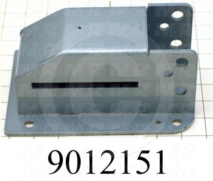Fabricated Parts, Micro Mounting Bracket, 7.75 in. Length, 5.19 in. Width, 3.44 in. Height, Lower Level, Painted Blue Finish
