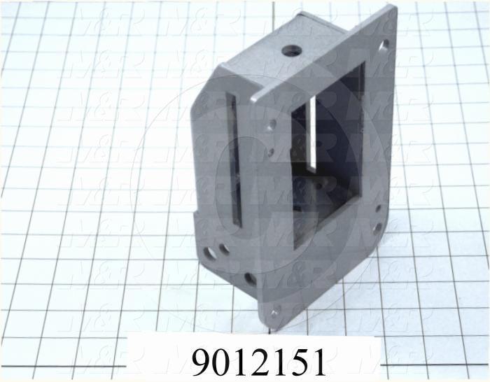 Fabricated Parts, Micro Mounting Bracket, 7.75 in. Length, 5.19 in. Width, 3.44 in. Height, Lower Level, Painted Blue Finish