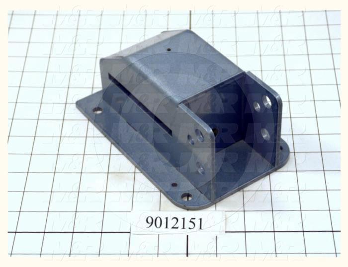 Fabricated Parts, Micro Mounting Bracket, 7.75 in. Length, 5.19 in. Width, 3.44 in. Height, Lower Level, Painted Blue Finish
