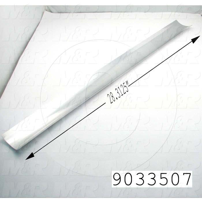 Fabricated Parts, Mirror, 28.44 in. Length, 3.75 in. Width, 0.68 in. Height, Use In Vitran V54 Series