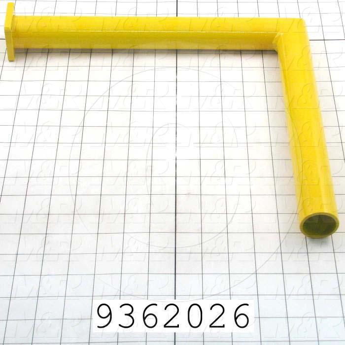 Fabricated Parts, Mirror Hanger Weldment, 13.78 in. Length, 2.00 in. Width, 12.50 in. Height