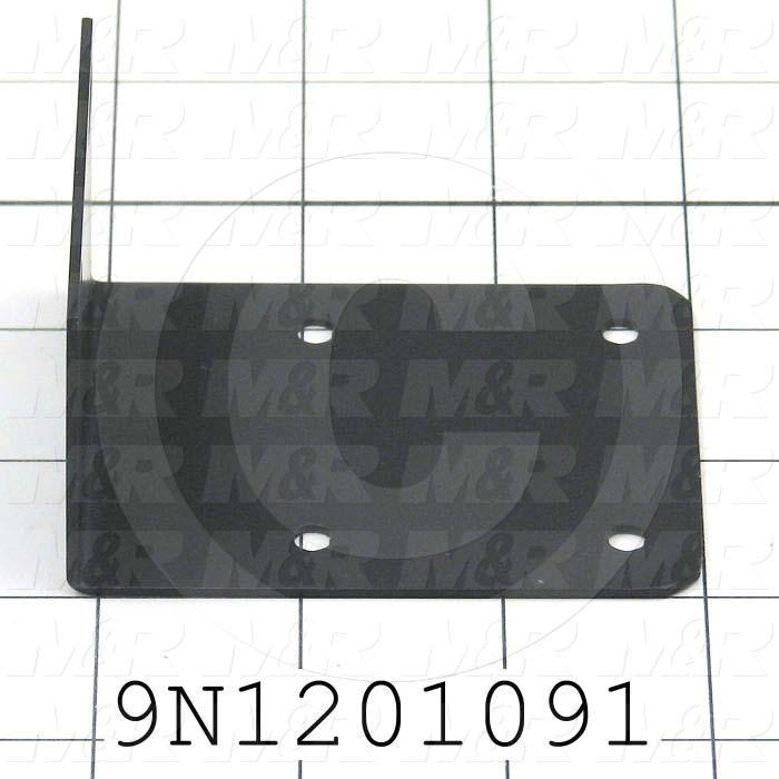 Fabricated Parts, Motor Mount Bracket, 3.16 in. Length, 2.31 in. Width, 1.81 in. Height, 12 GA Thickness