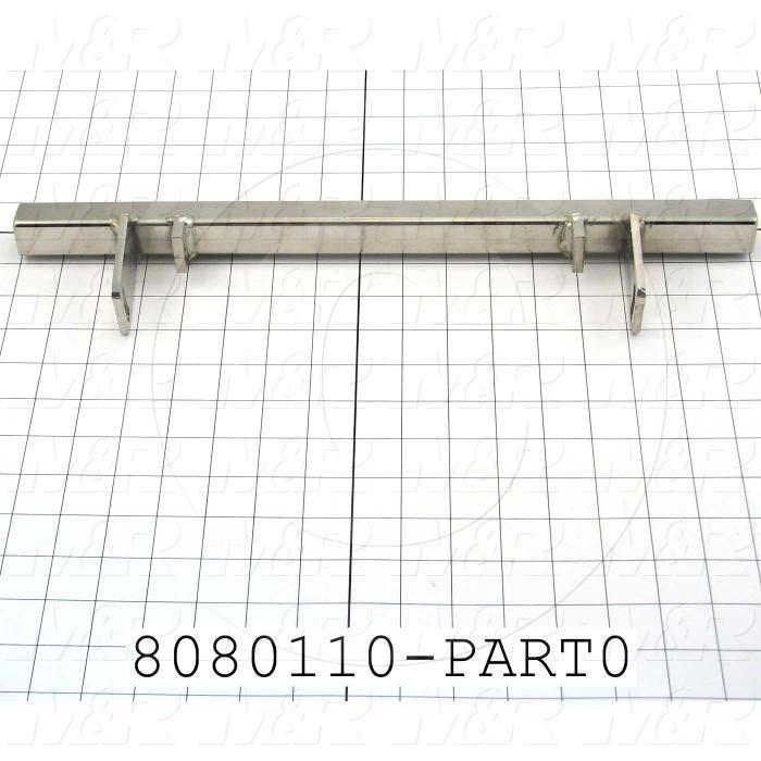 Fabricated Parts, Mounting Bar, 17.00 in. Length, 2.00 in. Width, 3.68 in. Height