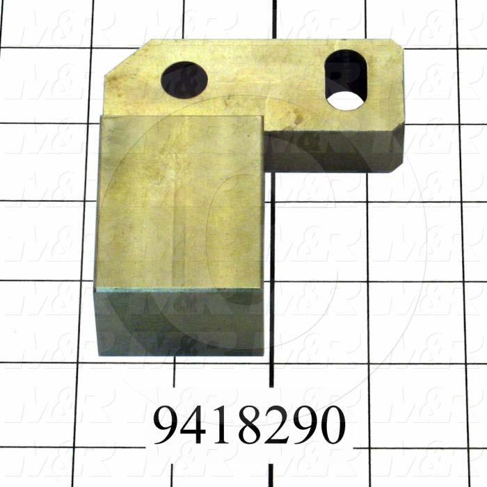 Fabricated Parts, Off-Cont. Adj. Slider-Right, 3.63 in. Length, 3.25 in. Width, 1.24 in. Thickness