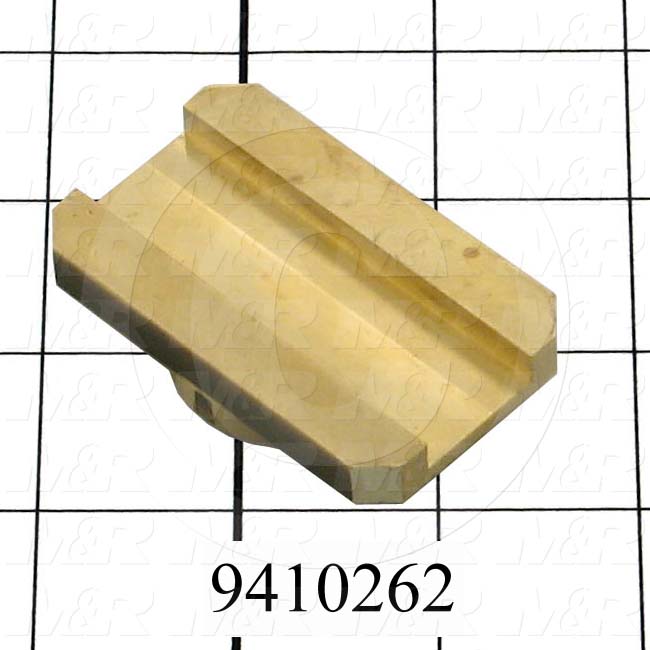 Fabricated Parts, Off Contact Brass Pivoting Insert, 2.50 in. Length, 1.50 in. Width, 0.56 in. Height