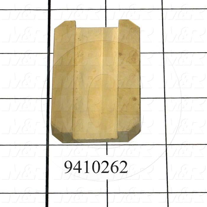 Fabricated Parts, Off Contact Brass Pivoting Insert, 2.50 in. Length, 1.50 in. Width, 0.56 in. Height