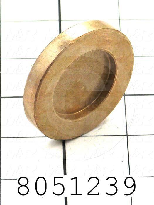 Fabricated Parts, Off-Contact Bronze Pusher, 2.00 in. Diameter, 0.34 in. Thickness