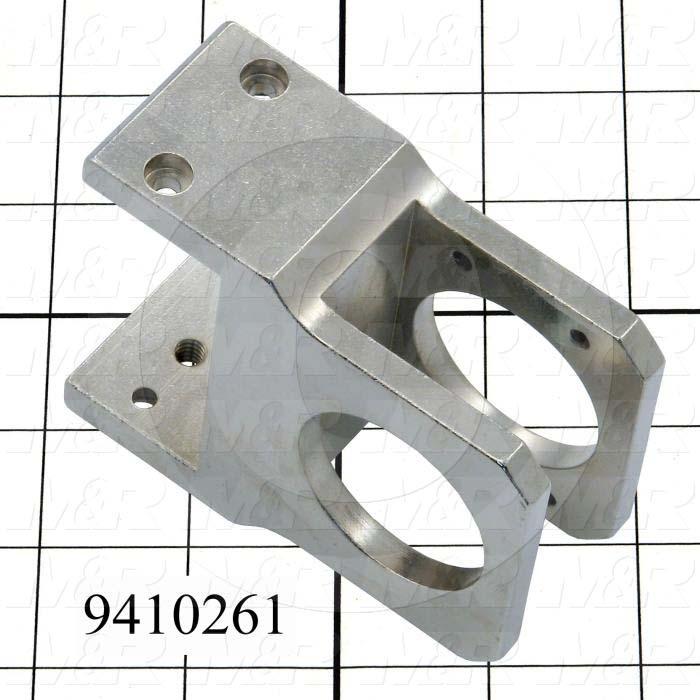 Fabricated Parts, Off Contact Hldr Brkt 3.65", 3.65 in. Length, 2.90 in. Width, 1.50 in. Height, Nickel Plated Finish