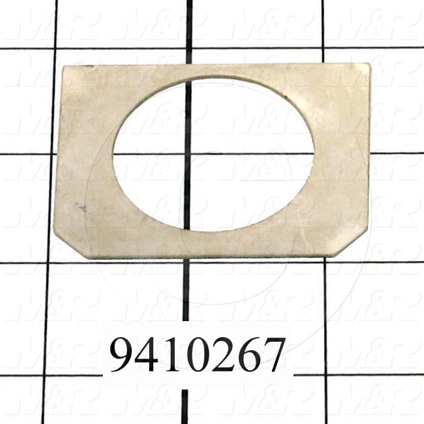 Fabricated Parts, Off Contact Pivoting Shim, 2.35 in. Length, 1.86 in. Width, 18 GA Thickness